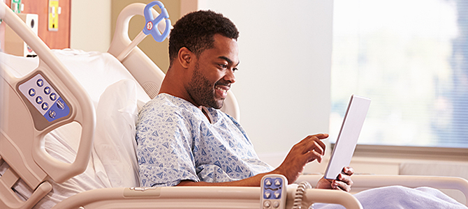 20% of hospitals in the U.S. offer patients access to medical information and entertainment on iPads or other tablets.